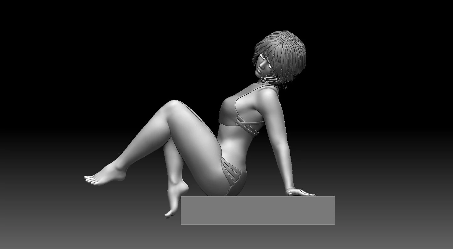 Woman 3D Print Model .c4d .max .obj .3ds .fbx .stl .blend 