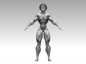 Woman Body Builder 3D Baskı Modeli