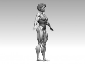 Woman Body Builder 3D Baskı Modeli