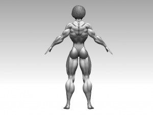 Woman Body Builder 3D Baskı Modeli
