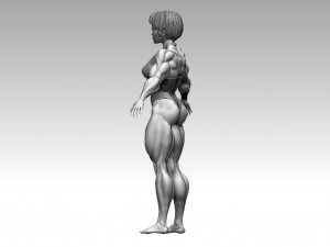 Woman Body Builder 3D Baskı Modeli