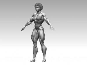 Woman Body Builder 3D Baskı Modeli