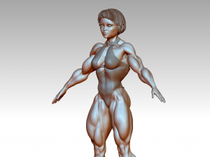 Woman Body Builder 3D Baskı Modeli