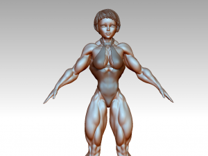 Woman Body Builder 3D Baskı Modeli