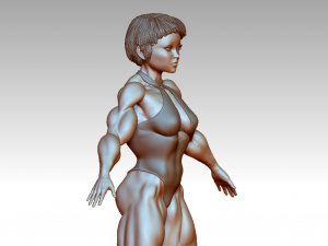 Woman Body Builder 3D Baskı Modeli