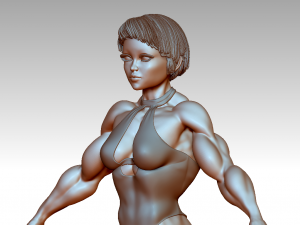 Woman Body Builder 3D Baskı Modeli