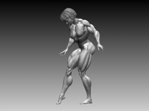 Woman Body Builder 3D Print Model