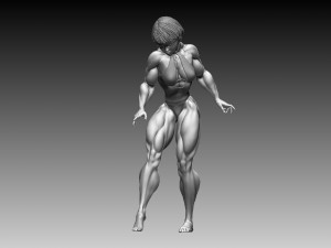 Woman Body Builder 3D Print Model