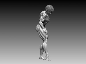 Woman Body Builder 3D Print Model