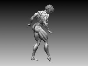 Woman Body Builder 3D Print Model