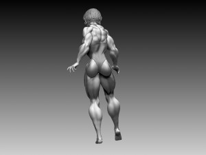 Woman Body Builder 3D Print Model