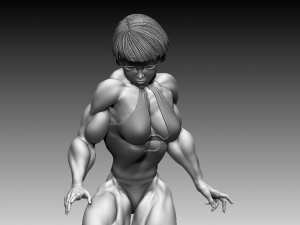 Woman Body Builder 3D Print Model