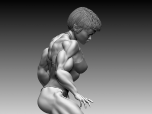 Woman Body Builder 3D Print Model