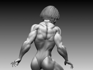 Woman Body Builder 3D Print Model