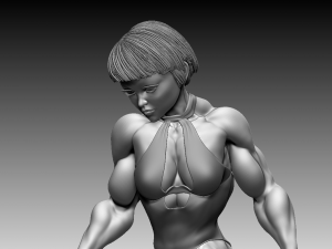 Woman Body Builder 3D Print Model