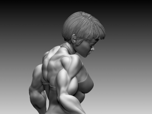 Woman Body Builder 3D Print Model