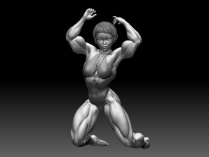Woman Body Builder 3D Print Model