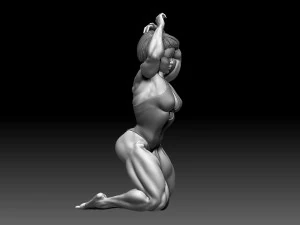 Woman Body Builder 3D Print Model