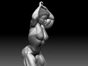 Woman Body Builder 3D Print Model