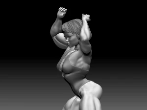 Woman Body Builder 3D Print Model