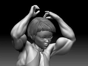 Woman Body Builder 3D Print Model