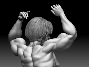 Woman Body Builder Model Cetak 3D