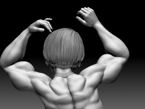 Woman Body Builder Model Cetak 3D