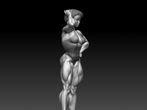 Woman Body Builder 3D Baskı Modeli