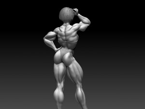 Woman Body Builder 3D Baskı Modeli