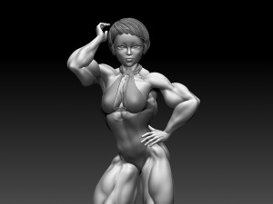 Woman Body Builder 3D Baskı Modeli