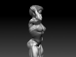 Woman Body Builder 3D Baskı Modeli