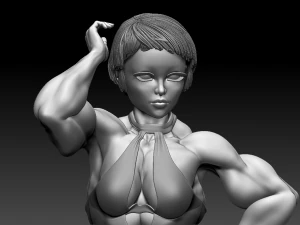 Woman Body Builder 3D Print Model
