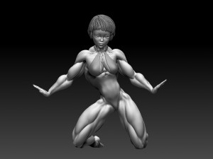 Woman Body Builder 3D 打印模型