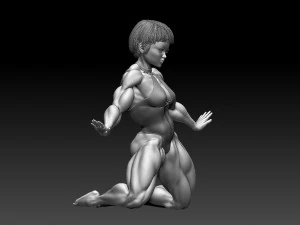 Woman Body Builder 3D Print Model