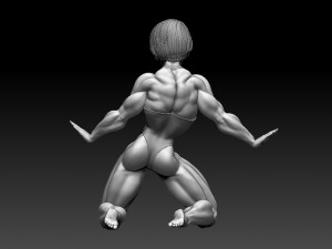Woman Body Builder Modello di stampa 3D