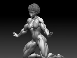 Woman Body Builder 3D Print Model