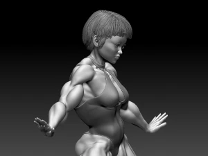 Woman Body Builder 3D Print Model