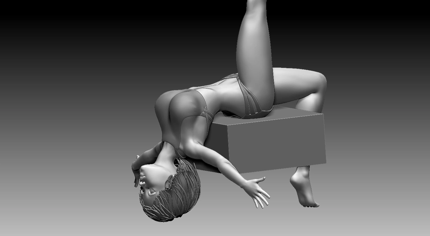 Woman 3D Print Model .c4d .max .obj .3ds .fbx .stl .blend 