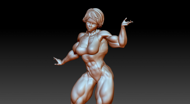 Woman 3D Baskı Modeli .c4d .max .obj .3ds .fbx .stl .blend 
