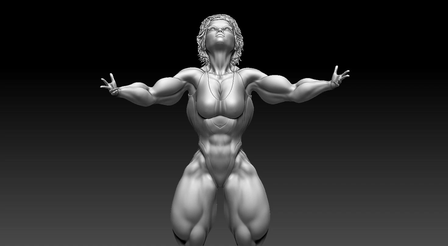 Woman 3D Print Model .c4d .max .obj .3ds .fbx .stl .blend 