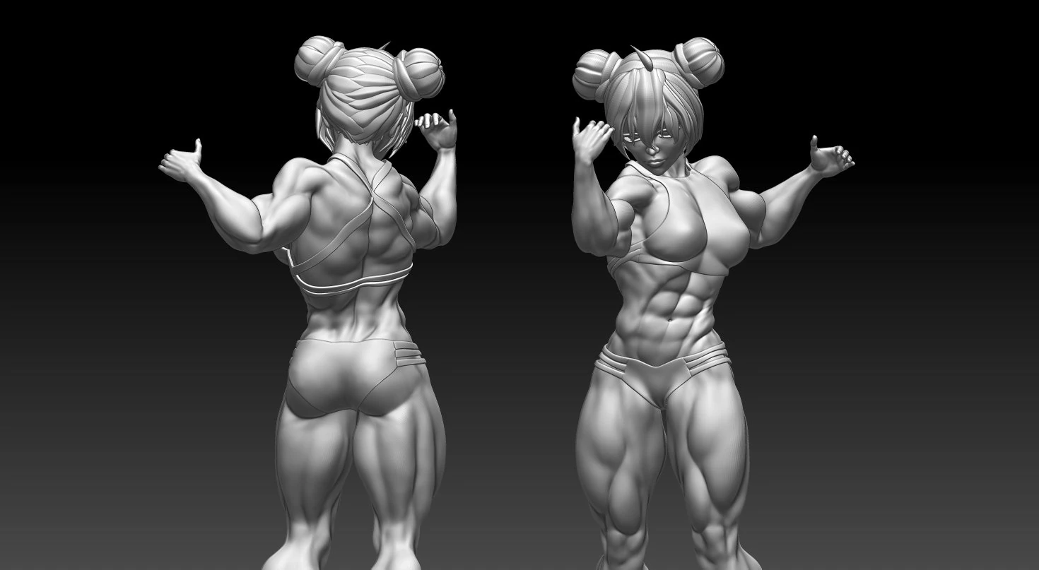 Woman 3D Print Model .c4d .max .obj .3ds .fbx .stl .blend 