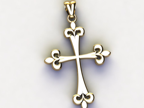 CROSS STYLE PENDANT 3D PRINTABLE MODEL Modello di stampa 3D