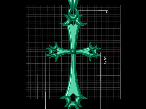 CROSS STYLE PENDANT MODEL 3D Print Model