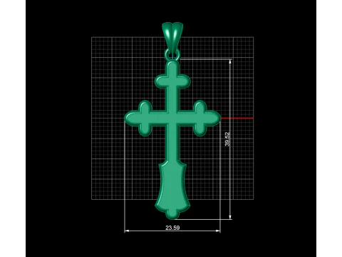 CROSS STYLE PENDANT MODEL 3D Print Model