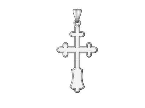 CROSS STYLE PENDANT MODEL 3D Print Model