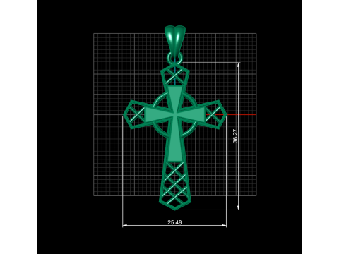 CROSS STYLE PENDANT MODEL 3D 프린트 모델