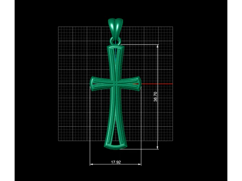 CROSS STYLE PENDANT MODEL 3D Print Model