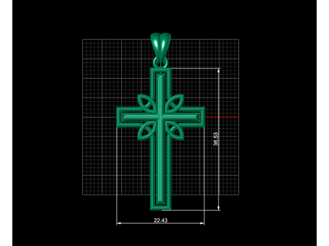 CROSS STYLE PENDANT MODEL 3D 打印模型