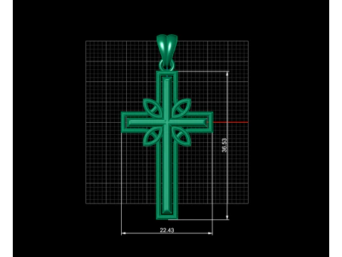 CROSS STYLE PENDANT MODEL 3D Print Model