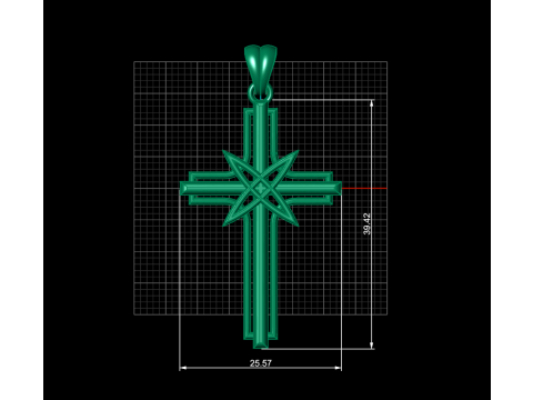 CROSS STYLE PENDANT MODEL Modello di stampa 3D
